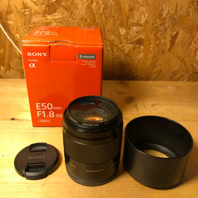 SONY 50mm F1.8 SEL50F18 プロテクター付 レンズ(単焦点)