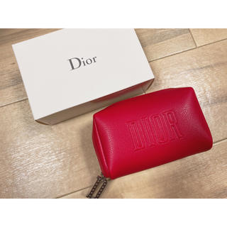 ディオール(Dior)の新品未使用　Dior ノベルティー　ポーチ　赤(ポーチ)