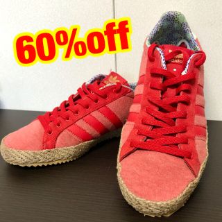 アディダス(adidas)のadidas アディダス エスパドリーユ レッド 花柄 25.0cm(スニーカー)