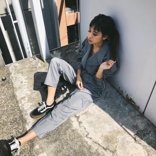 アリシアスタン(ALEXIA STAM)のjuemi Drape Jumpsuits 本日限り値下げ(オールインワン)