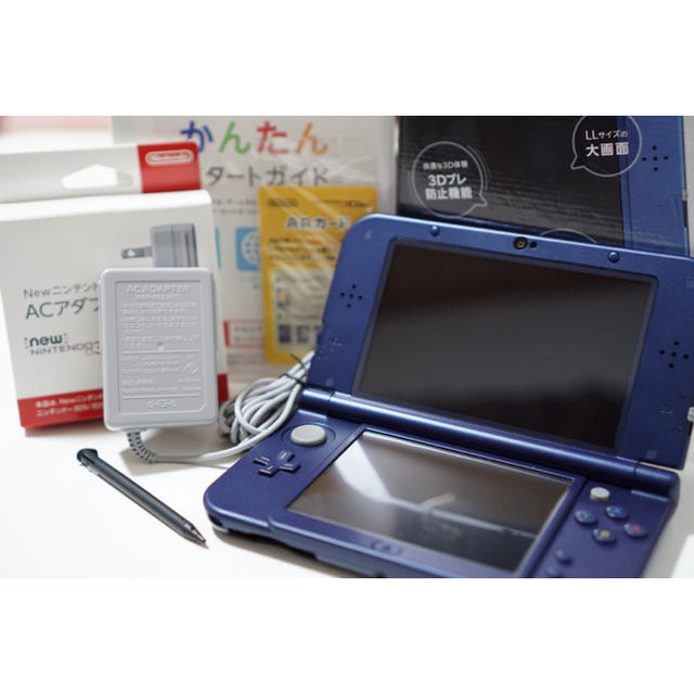 【美品】Nintendo 3DS NEW 本体 LL メタリックブルー携帯用ゲーム機本体