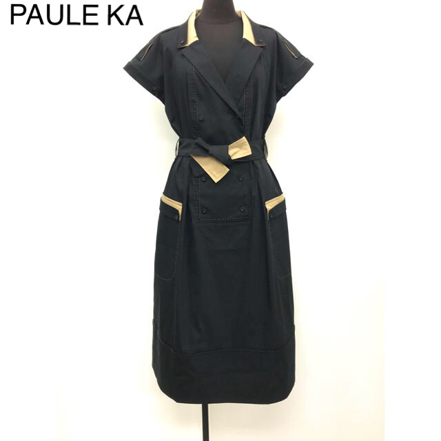 【未使用】PAULE KA ポールカ バイカラーワンピース