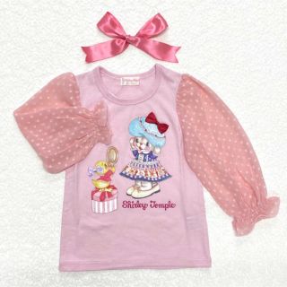 シャーリーテンプル(Shirley Temple)のシャーリーテンプル おめかしねこちゃん カットソー  120(Tシャツ/カットソー)