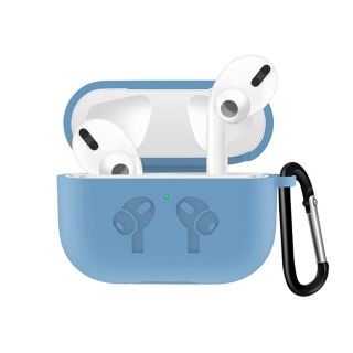 【ブルー】AirPods pro シリコンケース(ヘッドフォン/イヤフォン)