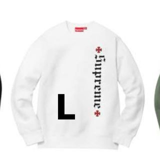 シュプリーム(Supreme)のSupreme Independent Crewneck 白 L(スウェット)