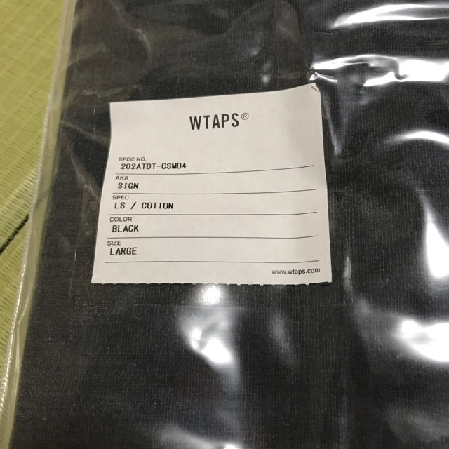 Wtaps   AW WTAPS SIGN LS COTTON 新品 L 黒 長袖Tシャツの通販 by