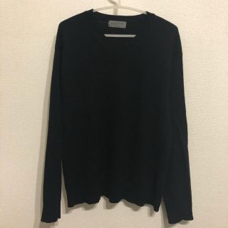 ヨウジヤマモト(Yohji Yamamoto)のヨウジヤマモト Vネックニット セーター ブラック(ニット/セーター)