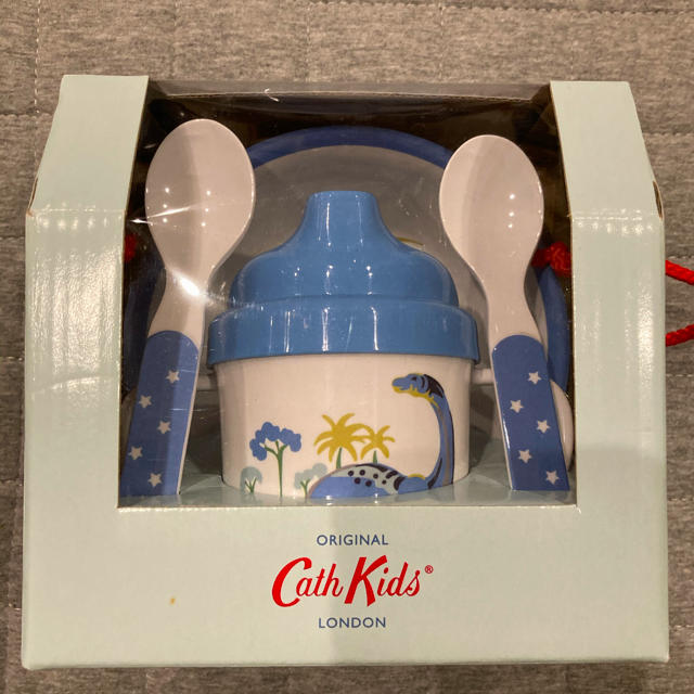 Cath Kidston(キャスキッドソン)のキャスキッドソン　CathKidston 恐竜　離乳食　食器セット キッズ/ベビー/マタニティの授乳/お食事用品(離乳食器セット)の商品写真