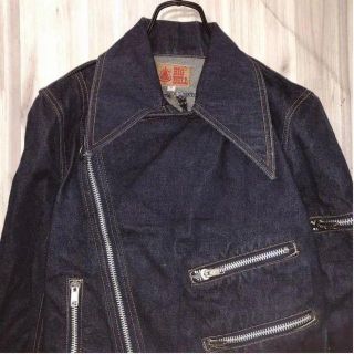 アメリヴィンテージ(Ameri VINTAGE)の70s 超特濃 BIG BELL 希少 デニム ライダースJKT ビンテージ(Gジャン/デニムジャケット)