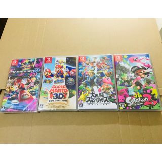 ニンテンドースイッチ(Nintendo Switch)の4台●マリオ8 ●SUPER MARIO 3D ●スマブラ ●スプラトゥーン2(家庭用ゲームソフト)