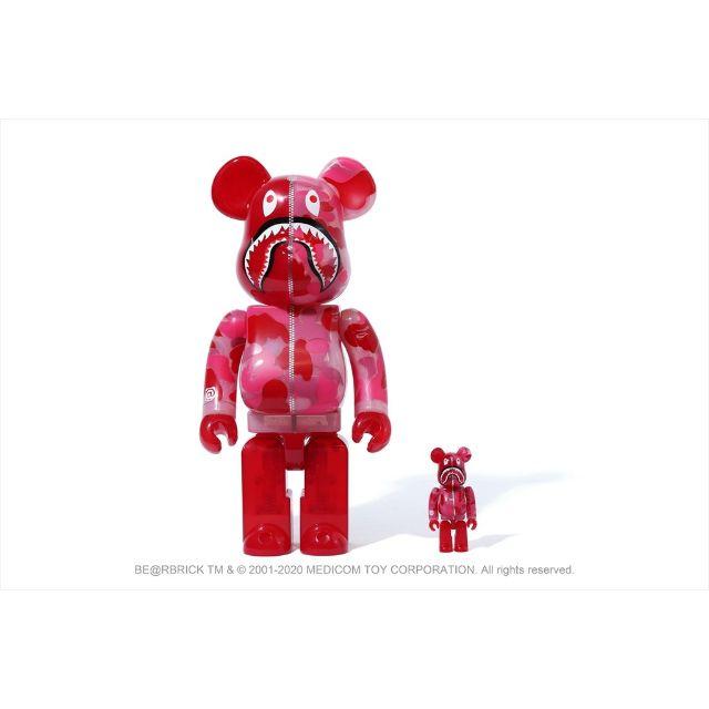 BE@RBRICK BAPE 100% & 400% ピンク エンタメ/ホビーのフィギュア(その他)の商品写真