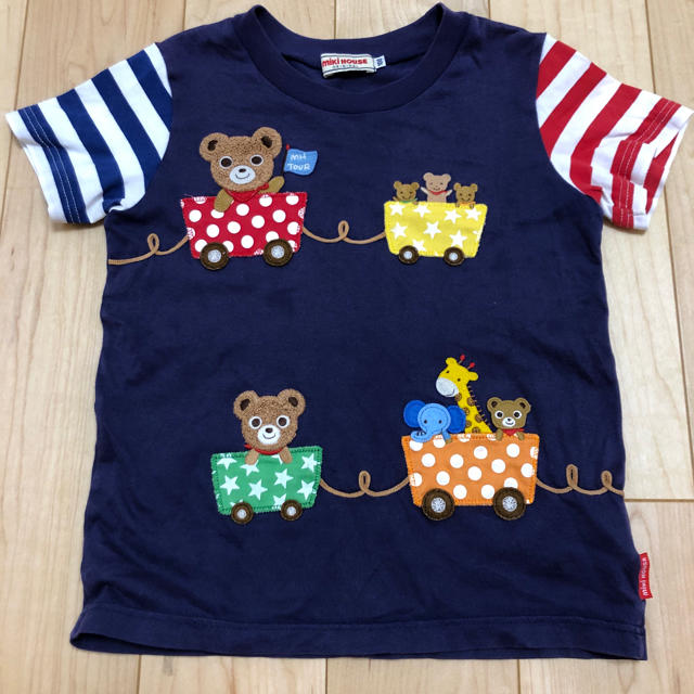 専用☆ミキハウス   Tシャツ　トロッコ　プッチー  100 キッズ/ベビー/マタニティのキッズ服男の子用(90cm~)(Tシャツ/カットソー)の商品写真