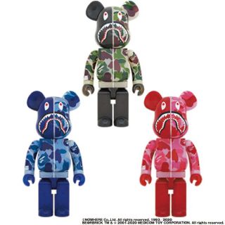 BE@RBRICK CLEAR ABC CAMO SHARK 1000%(その他)