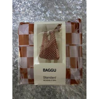 BAGGU standard バグー レッド　チェッカーボード(エコバッグ)