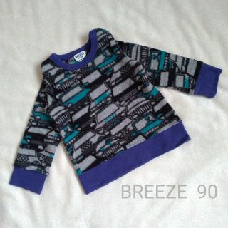 ブリーズ(BREEZE)のBREEZE ブリーズ  車柄 渋滞 トレーナー  フリース  90(Tシャツ/カットソー)