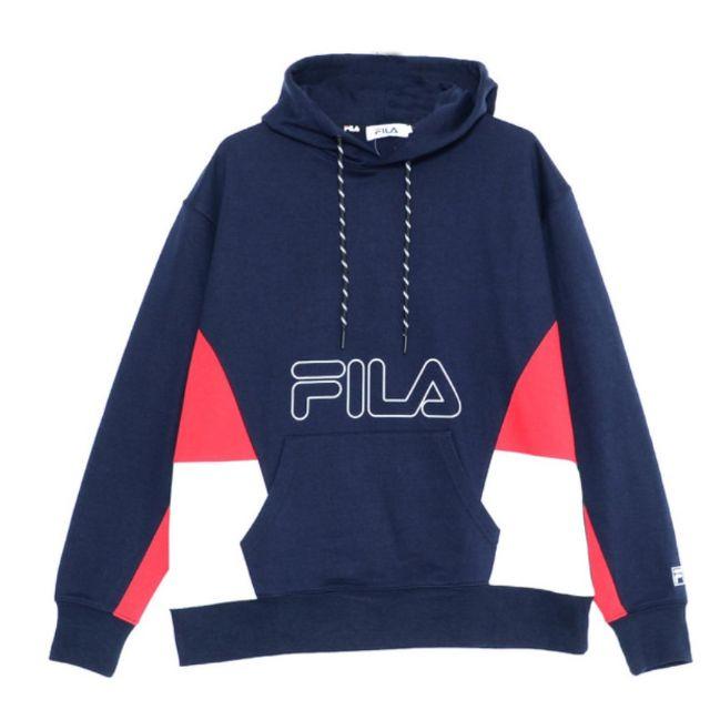 FILA - フィラ パーカー メンズ スウェット プルオーバー フード切替 サイドプリントの通販 by FRIL-JAPAN's shop