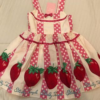 シャーリーテンプル(Shirley Temple)の新品　シャーリーテンプル　110  いちごワンピース(ワンピース)