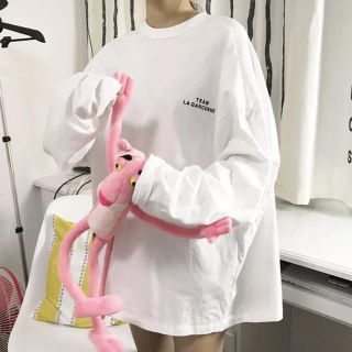 ビッグTシャツ　オーバーサイズ　ロンT ロングTシャツ　カップル　ペアルック(Tシャツ/カットソー(七分/長袖))