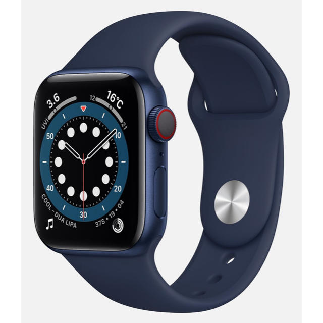 Apple Watch Series 6 GPS 44mm ブルーアルミニウムメンズ