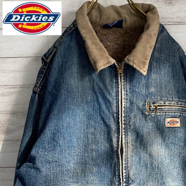Dickies(ディッキーズ)のXXLサイズ 古着 ディッキーズ デニムジャケット 襟コーデュロイ #215 メンズのジャケット/アウター(Gジャン/デニムジャケット)の商品写真