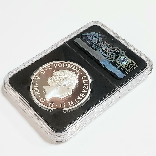 最高鑑定】イギリス 2018 2頭のドラゴン 銀貨 NGC PF70 英国 直販専門