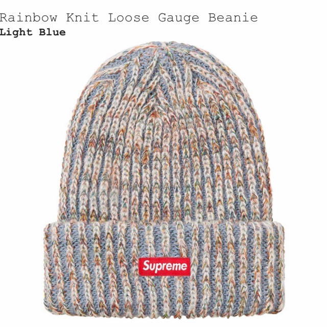 supremeRainbow knit Loosegauge beanie 新品ニット帽/ビーニー