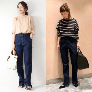 スピックアンドスパン(Spick & Span)のSpick&Span 【5 1/2】BEAUTY-LINE SLIT DENIM(デニム/ジーンズ)