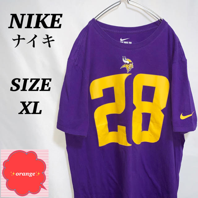 NIKE(ナイキ)の【希少】NIKE ナイキ　Tシャツ　NFL バイキングス　ピーターソン メンズのトップス(Tシャツ/カットソー(半袖/袖なし))の商品写真