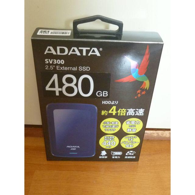 ADATA ASV300-480GC31-CBL 耐衝撃外付けSSD 480GB | フリマアプリ ラクマ