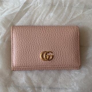 グッチ(Gucci)の【美品】GUCCI 名刺入れ ピンク(名刺入れ/定期入れ)