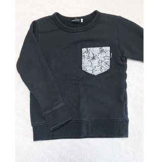 ベベ(BeBe)のBeBe ベベ トレーナー シンプル ブラック黒(Tシャツ/カットソー)