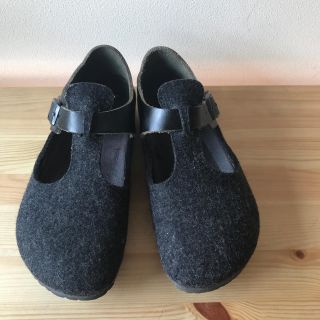 ビルケンシュトック(BIRKENSTOCK)のビルケンシュトック　パリ　38 24.5 レザー　ウール(その他)