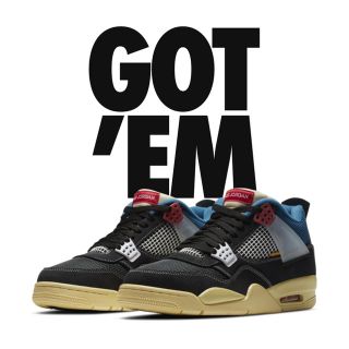 ナイキ(NIKE)のUNION NIKE AIR JORDAN 4 RETRO SP 26cm(スニーカー)