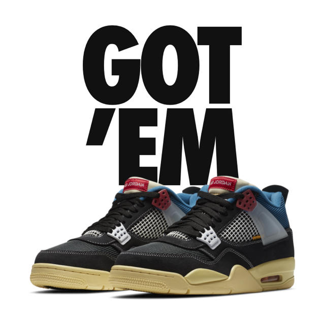 4年保証』 NIKE - AIR JORDAN 4 OFF NOIR UNION 25cm スニーカー