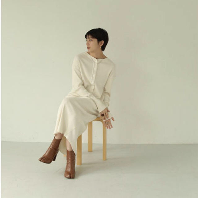 【新品タグ付き】Henleyneck Rib Onepiece