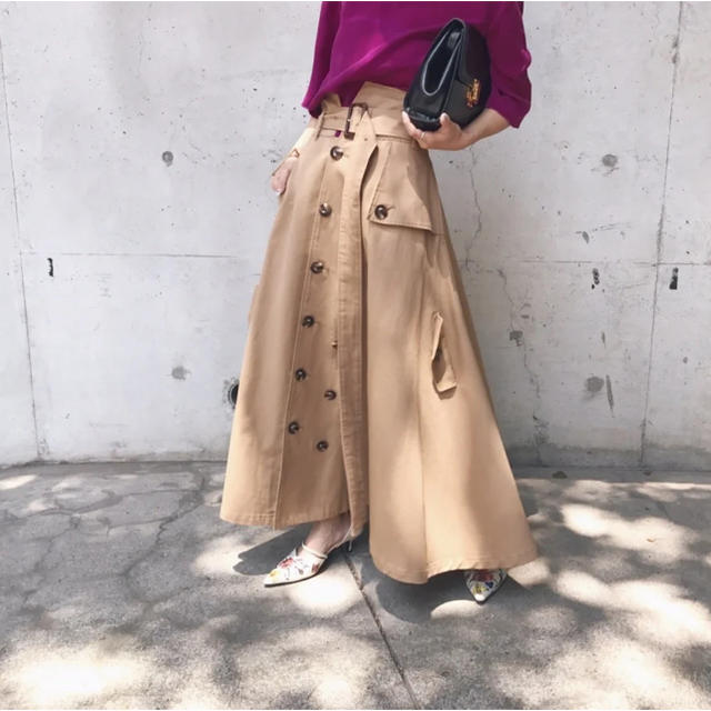 Ameri VINTAGE(アメリヴィンテージ)のtrench like skirt  レディースのスカート(ロングスカート)の商品写真