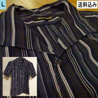 ハイストリート(HIGH STREET)のHIGH STREET 胸囲 ～８７ｃｍ モノトーン半袖シャツ 日本製 綿混(Tシャツ/カットソー(半袖/袖なし))