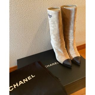 シャネル(CHANEL)の ◆極美品◆CHANEL 17AW ガブリエルシャネル ミドルブーツ 37.5(ブーツ)