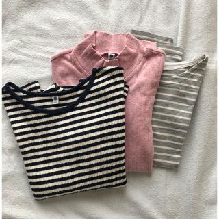 ユニクロ(UNIQLO)のUNIQLO 女の子150 長T×３枚 まとめ売り（新品含む）(Tシャツ/カットソー)