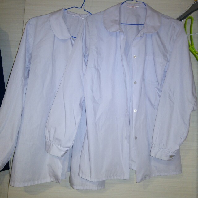 制服ブラウス2枚長袖女子高校生中学生 レディースのトップス(シャツ/ブラウス(半袖/袖なし))の商品写真