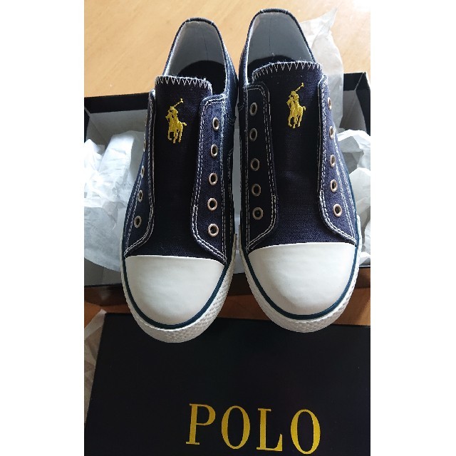 POLO RALPH LAUREN(ポロラルフローレン)のポロラルフローレン23,5スリッポン ヒモ無しスニーカー レディースの靴/シューズ(スリッポン/モカシン)の商品写真