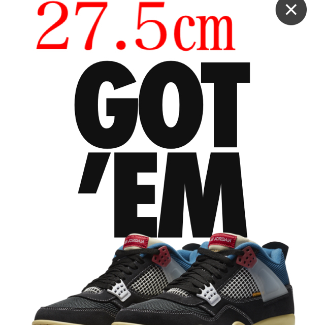 美品 NIKE 27.5cm LA UNION × JORDAN4 AIR NIKE - スニーカー - www