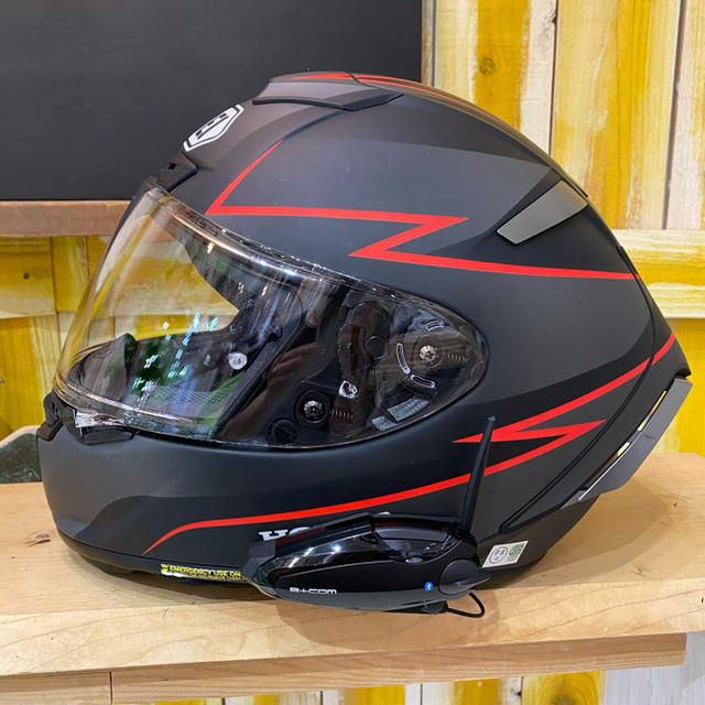 SHOEI X14(L)ホワイト×ゴールドミラーシールド B+COM SB6X | www