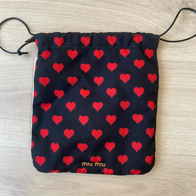 お買い物マラソン限定☆ miumiu 巾着バッグ ハート - 通販 - www