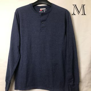 ヘインズ(Hanes)のロンT  ヘンリーネック　Hanes  M(Tシャツ/カットソー(七分/長袖))