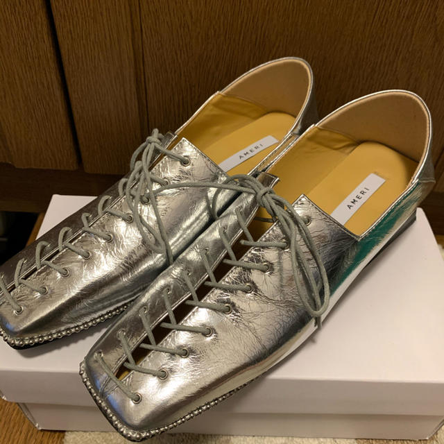 シルバー金具 【Ameri 】 LACE UP LOAFER シルバー - ローファー/革靴