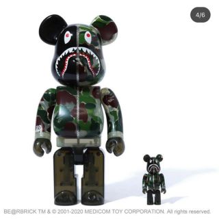 メディコムトイ(MEDICOM TOY)のBAPE CLEAR CAMO BE@RBRICK 100% & 400%(その他)