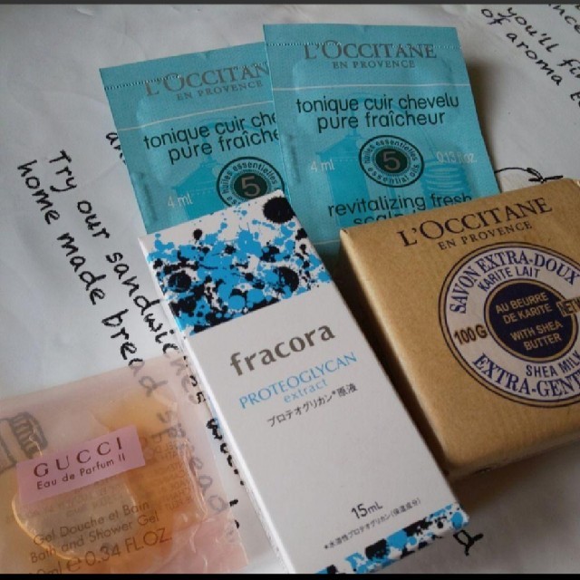 L'OCCITANE(ロクシタン)のフラコラ原液・ロクシタン石鹸他試供品 コスメ/美容のボディケア(ハンドクリーム)の商品写真