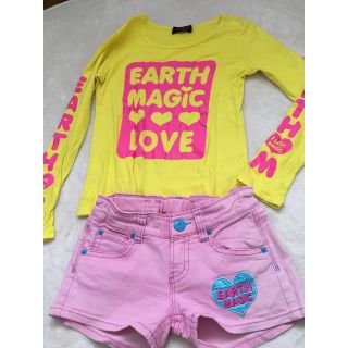 アースマジック(EARTHMAGIC)のショートパンツとTシャツ2点セット(Tシャツ/カットソー)