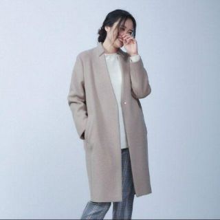 カリテ(qualite)の【新品タグ付】qualite コクーンビーバーコート size36(ロングコート)